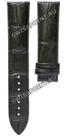 Черный кожаный ремешок Tissot T610031626, удлиненный, 22/20 XL, имитация крокодила, без замка, для часов Tissot T-Lord T059.527, T070.405, T070.406