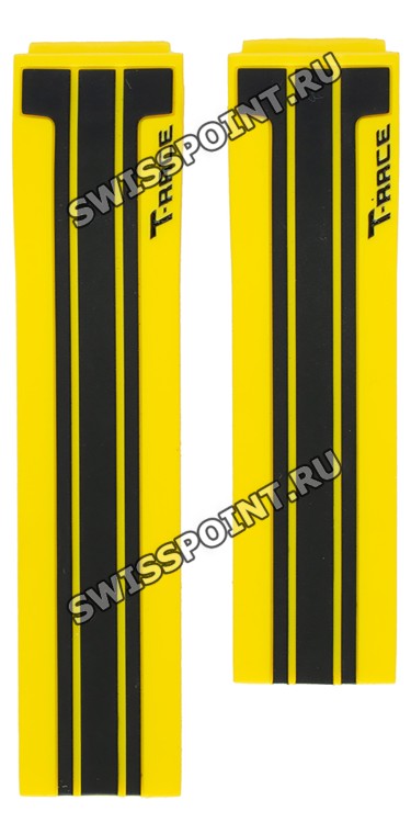 Желтый каучуковый ремешок Tissot T610032704 без замка, для часов Tissot T-Race T048.417, T048.427