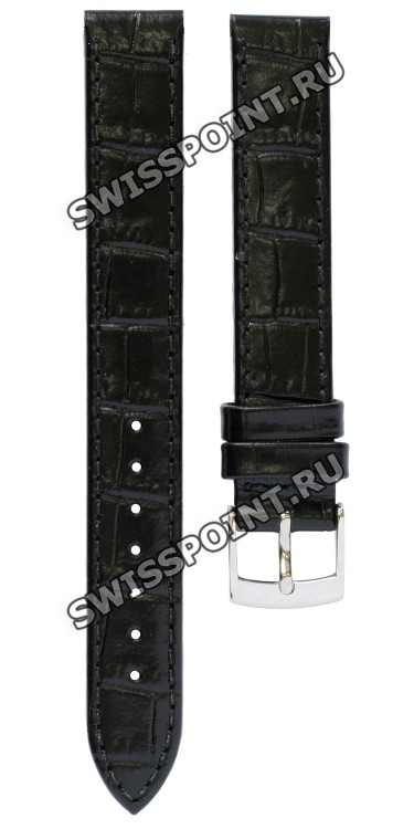 Черный кожаный ремешок Tissot T600027941, теленок, имитация крокодила, 14/14, стальная пряжка, для часов Tissot Classic Dream T033.210