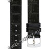 Черный кожаный ремешок Tissot T600027941, теленок, имитация крокодила, 14/14, стальная пряжка, для часов Tissot Classic Dream T033.210