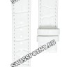 Белый кожаный ремешок Balmain B1720761, 20/16, с вырезом 12 мм, без замка, для часов Balmain Traveller 5282