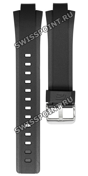 Черный резиновый ремешок Casio 10656383 для часов Casio ECB-40P-1A, ECB-40YMP-1A, ECB-40YP-1A