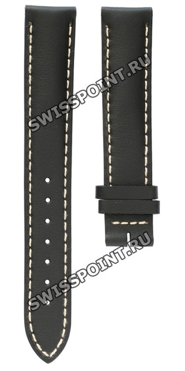Черный кожаный ремешок Longines L682125379, теленок, 15/14, без замка, для часов Longines Conquest L3.376.4, L3.257.4