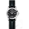 Черный кожаный ремешок Longines L682125379, теленок, 15/14, без замка, для часов Longines Conquest L3.376.4, L3.257.4