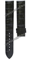 Черный кожаный ремешок Tissot T610029100, удлиненный, 19/18 XL, теленок, имитация крокодила, без замка, для часов Tissot T049.407, T049.410, T065.430