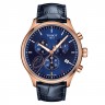Синий кожаный ремешок Tissot T600044574 / T610042897, теленок, 22/20, розовая пряжка, для часов Tissot Chrono XL T116.617