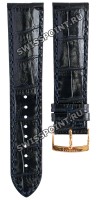 Синий кожаный ремешок Tissot T600044574 / T610042897, теленок, 22/20, розовая пряжка, для часов Tissot Chrono XL T116.617