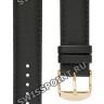 Черный кожаный ремешок Tissot T600028066, удлиненный, 19/18 XL, желтая пряжка, для часов Tissot Classic Dream T033.410