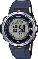 Синий силиконовый ремешок Casio 10631606, 23/19, для часов Casio PRW-30AE-2 Синий силиконовый ремешок Casio 10631606, 23/19, для часов Casio PRW-30AE-2