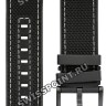 Черный каучуковый ремешок Tissot T603044022 с тканевой накладной, черная пряжка,  для часов Tissot T-Race Jorge Lorenzo 2019 T115.417.27.057.00