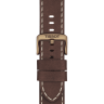 Коричневый кожаный ремешок Tissot T600045329, теленок, 22/22, желтая пряжка, для часов Tissot XL Automatic T116.407