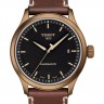 Коричневый кожаный ремешок Tissot T600045329, теленок, 22/22, желтая пряжка, для часов Tissot XL Automatic T116.407
