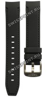 Черный силиконовый ремешок Tissot T603035682, 19/18, интегрированный, стальная пряжка, для часов Tissot Quickster T095.449, T095449A