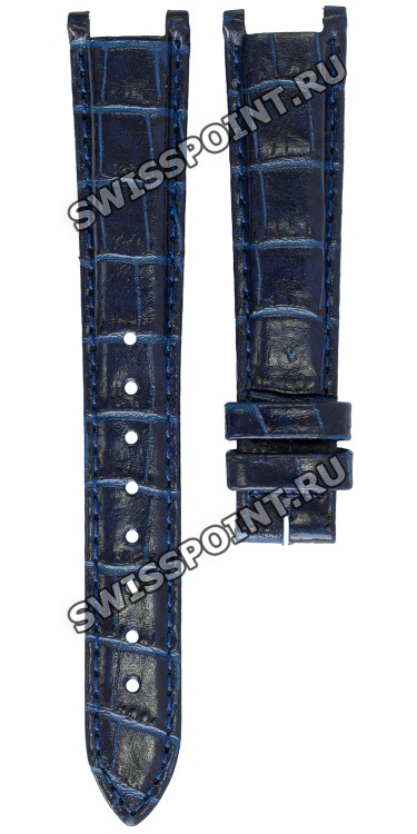 Синий кожаный ремешок Balmain B1730763, 18/14, с вырезом 11 мм, без замка, для часов Balmain 5791, 5796, 5797