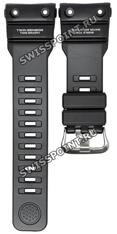 Черный полимерный ремешок Casio 10627083 для часов Casio GN-1000-1A, GN-1000B-1A