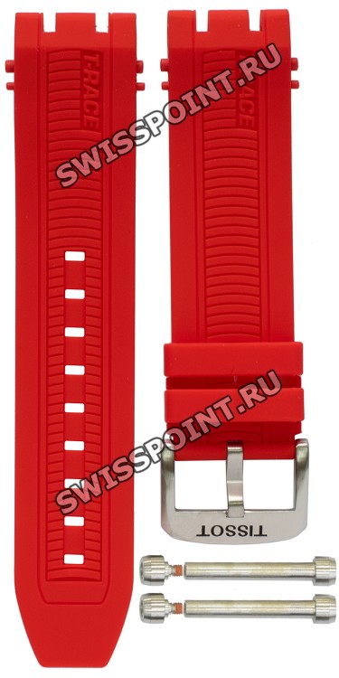 Красный силиконовый ремешок Tissot T603042825 для часов Tissot T-Race Chronograph T115.417.27.051.00