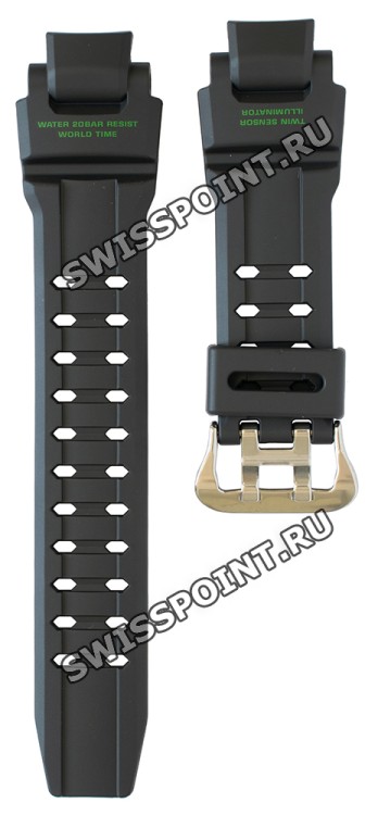 Черный полимерный ремешок Casio 10493624 для часов Casio GA-1000, GA-1100-1A3