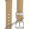 Бежевый кожаный ремешок Tissot T600045503, теленок, 14/12, стальная пряжка, для часов Tissot Classic Dream T129.210