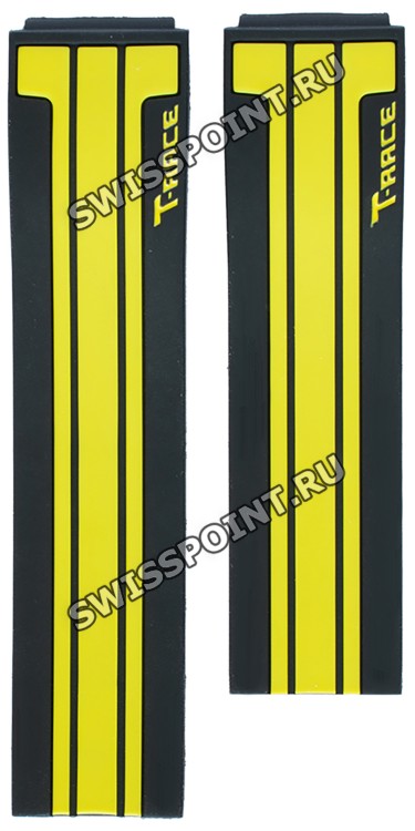 Черный каучуковый ремешок Tissot T610033168, без замка, для часов Tissot T-Race T048.417, T048.427