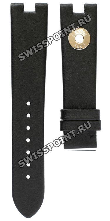 Черный кожаный ремешок Tissot T610026833, 18/16, с вырезом, без замка, для часов Tissot Odaci-T LS T020.309