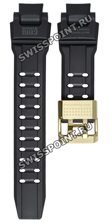 Черный полимерный ремешок Casio 10431156 для часов Casio GW-A1030A-1A