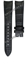 Черный кожаный ремешок Balmain B1720775, 19/16, с полукруглым вырезом, без замка, для часов Balmain Elegance 1321, 1325