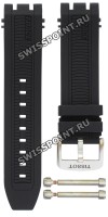 Черный силиконовый ремешок Tissot T603041963 для часов Tissot T-Race Chronograph T115.417.27.061.00