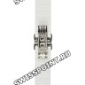 Белый каучуковый ремешок Certina C603015560 c клипсой для часов Certina DS First C014.217.17.011.00, C014.235.17.011.00