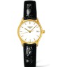Черный кожаный ремешок Longines L682100657, теленок, 13/10, без замка, для часов Longines Lyre L4.321.4, L4.321.2, L4.360.4, L4.221.2, L4.221.4, L4.258.2, L4.258.4, L4.259.2, L4.259.4, L4.260.2
