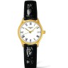 Черный кожаный ремешок Longines L682100657, теленок, 13/10, без замка, для часов Longines Lyre L4.321.4, L4.321.2, L4.360.4, L4.221.2, L4.221.4, L4.258.2, L4.258.4, L4.259.2, L4.259.4, L4.260.2
