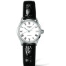 Черный кожаный ремешок Longines L682100657, теленок, 13/10, без замка, для часов Longines Lyre L4.321.4, L4.321.2, L4.360.4, L4.221.2, L4.221.4, L4.258.2, L4.258.4, L4.259.2, L4.259.4, L4.260.2
