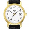 Черный кожаный ремешок Tissot T600013057, теленок, имитация крокодила, 14/12, желтая пряжка, для часов Tissot Old Desire T830/930
