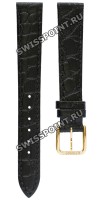 Черный кожаный ремешок Tissot T600013057, теленок, имитация крокодила, 14/12, желтая пряжка, для часов Tissot Old Desire T830/930