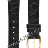 Черный кожаный ремешок Tissot T600013057, теленок, имитация крокодила, 14/12, желтая пряжка, для часов Tissot Old Desire T830/930