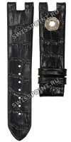 Черный кожаный ремешок Tissot T610026907, теленок, имитация крокодила, 20/18, без замка, для часов Tissot Odaci-T LS T020.317, T020317