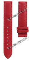 Красный кожаный ремешок Tissot T610029944, теленок, 16/16, без замка, для часов Tissot Lady Heart T050.207, T050207A