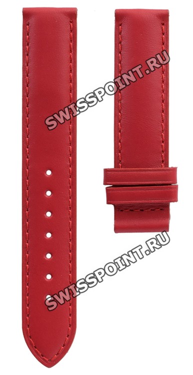Красный кожаный ремешок Tissot T610029944, теленок, 16/16, без замка, для часов Tissot Lady Heart T050.207, T050207A