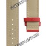 Красный кожаный ремешок Tissot T610029944, теленок, 16/16, без замка, для часов Tissot Lady Heart T050.207, T050207A