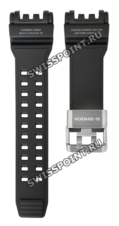 Черный полимерный ремешок Casio 10509503 с карбоновыми волокнами, стальная пряжка, для часов Casio GPW-1000-1A