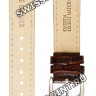 Коричневый кожаный ремешок Orient QUDEDASC, с вырезом, 15/16 мм, стальная пряжка, для часов Orient FQCBC003W