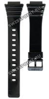Черный полимерный ремешок Casio 10435844 для часов Casio W-215H-1A, W-215H-1A2