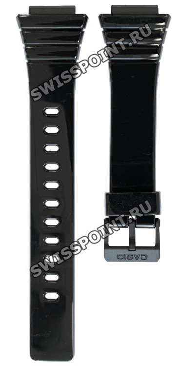 Черный полимерный ремешок Casio 10435844 для часов Casio W-215H-1A, W-215H-1A2