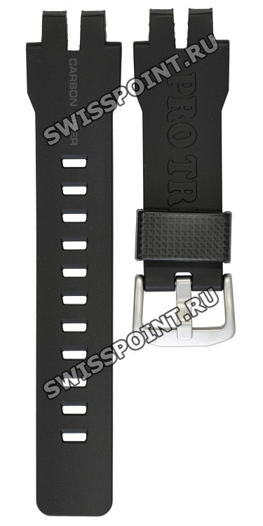 Черный карбоновый ремешок Casio 10631614 для часов Casio PRW-6000Y-1A, PRW-S6100Y-1, PRW-6100Y-1