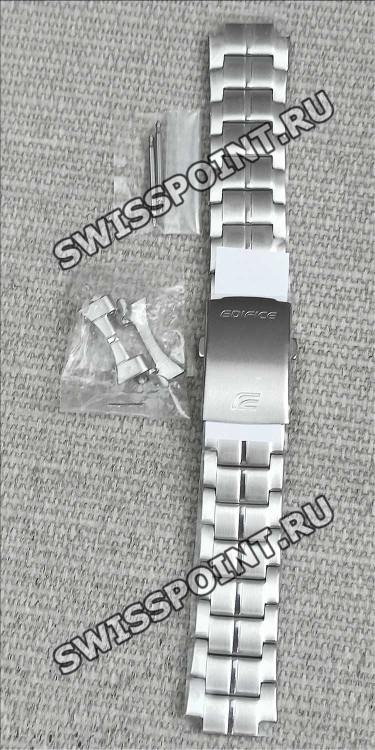 Стальной браслет Casio 10539130 для часов Casio EFR-556D-1A, EFR-556DB-7A, EFR-556D-1A, EFR-556DB-1A, EFR-556DB-2A, EFR-556DB-7A