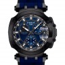 Синий силиконовый ремешок Tissot T603041961, черная пряжка, для часов Tissot T-Race Chronograph T115.417.37.041.00