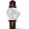 Коричневый кожаный ремешок Longines L682132178, теленок, 17/16, без замка, для часов Longines Conquest L3.279.4, L3.377.4, L3.379.4