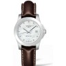 Коричневый кожаный ремешок Longines L682132178, теленок, 17/16, без замка, для часов Longines Conquest L3.279.4, L3.377.4, L3.379.4