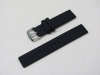 Черный каучуковый ремешок STAILER ORIGINAL BC101-18 размер (18/18 мм), длина L (120 / 80 мм) гладкий