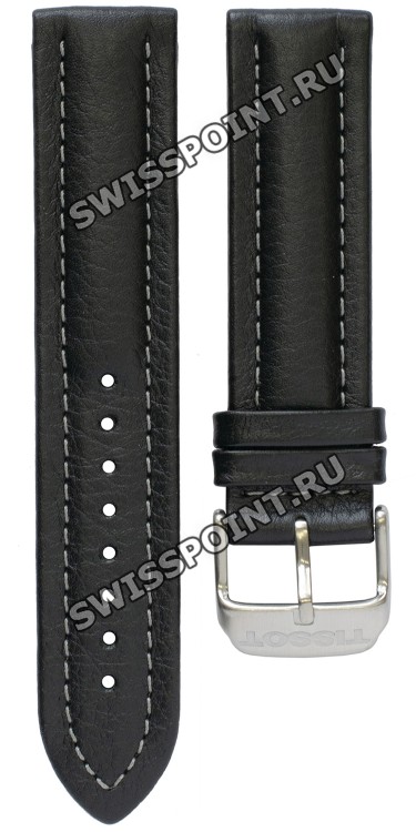 Черный кожаный ремешок Tissot T600013452 , теленок, 20/20, стальная пряжка, для часов Tissot V8 Chrono S752/852