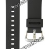Черный полимерный ремешок Casio 10587157 с бирюзовой подложкой, стальная пряжка, для часов Casio  AWG-M100SBL-1A